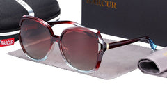 Women's Oversized Square 'Fiesty Chic' Plastic Sunglasses