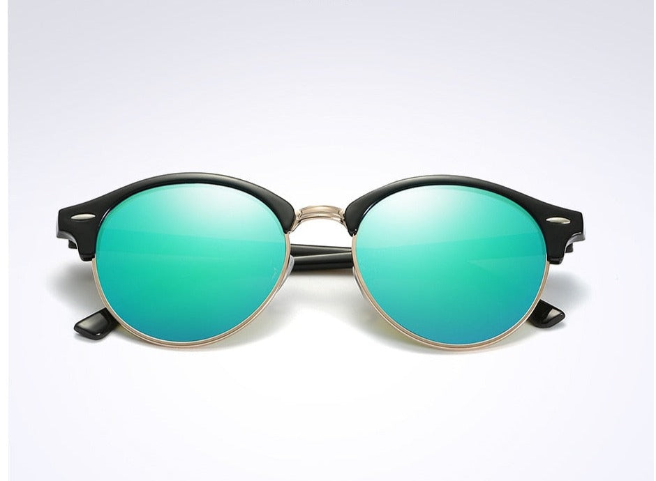 Men's Polarized Round 'Young Gun' Metal Sunglasses