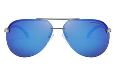 Men's Polarized Pilot 'The Man of Steel' Metal Sunglasses