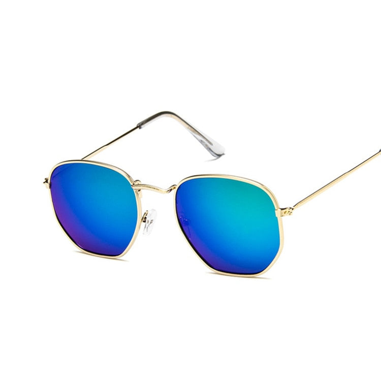 Women's Retro Square "Cool Hottie" Metal Sunglasses