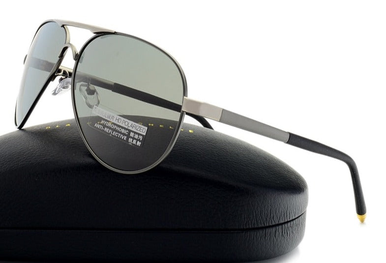 Men's Pilot Polarized 'M I B' Metal Sunglasses