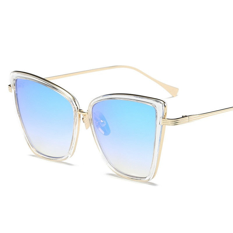 Women's Vintage Cat Eye 'Fiery' Gradient Sunglasses