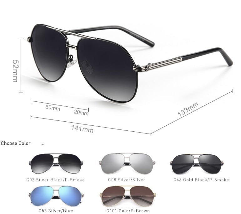 Men's Oval Aviator 'Meadows'  Metal Sunglasses