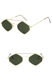 Men's Hexagon "Classy Retro" Metal Sunglasses