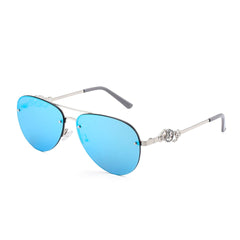 Women's Retro Oval 'Sexy Eyes' Metal Sunglasses