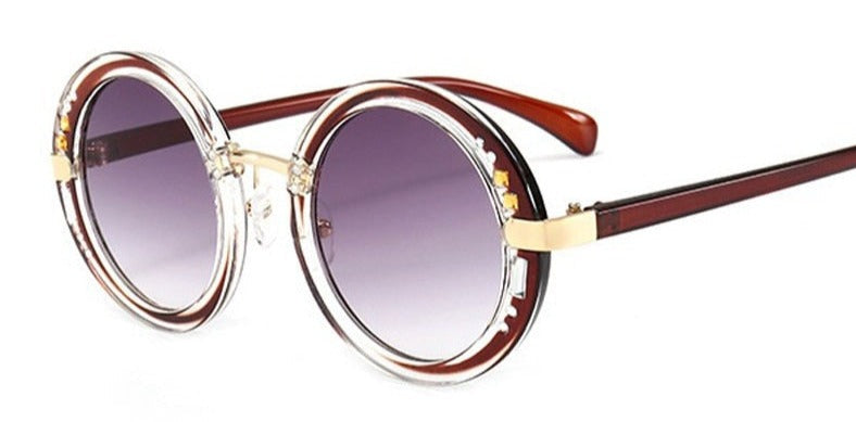 Women's Oversized Round 'Isidore ' Metal Sunglasses