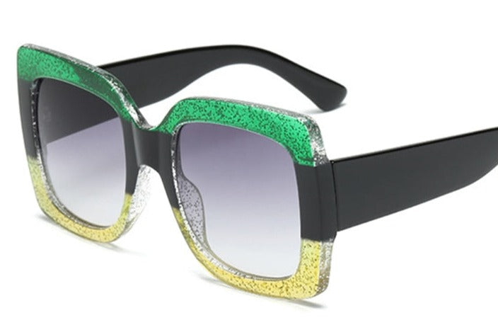 Women's Oversized Square 'Fester' Plastic Sunglasses