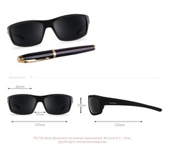 Men's Vintage Rectangle 'Hitman' Plastic Sunglasses