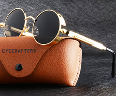 Men's Polarized Round 'Blake' Metal Sunglasses