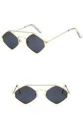 Men's Hexagon "Classy Retro" Metal Sunglasses