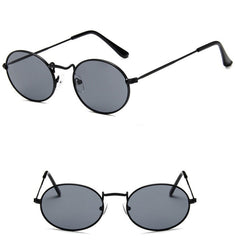 Women's Retro Oval "Diner Vibes" Metal Sunglasses