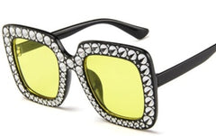 Women's Diamond Square 'La Diva' Plastic Sunglasses