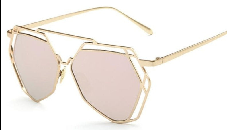 Women's Vintage Hexagon 'Ishtar' Metal Sunglasses