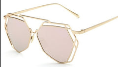 Women's Vintage Hexagon 'Ishtar' Metal Sunglasses