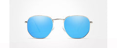 Men's Classic Hexagonal 'Sun Down' Metal Sunglasses