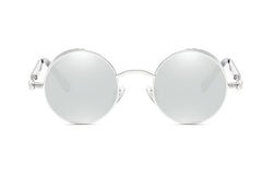 Men's Steampunk Round 'Jade' Metal Sunglasses