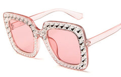 Women's Diamond Square 'La Diva' Plastic Sunglasses