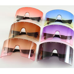 Women's Oversized Square 'Blackout' Plastic Sunglasses