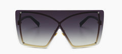 Women's Oversized Square 'Lura Eye Wear' Metal Sunglasses