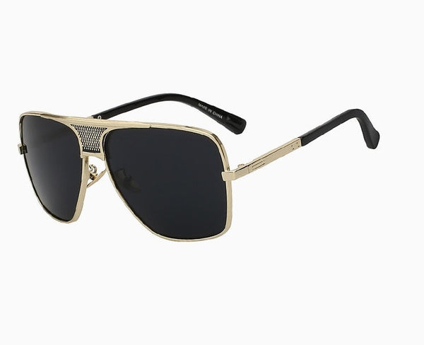 Men's Oversized Square 'Boss M' Metal Sunglasses