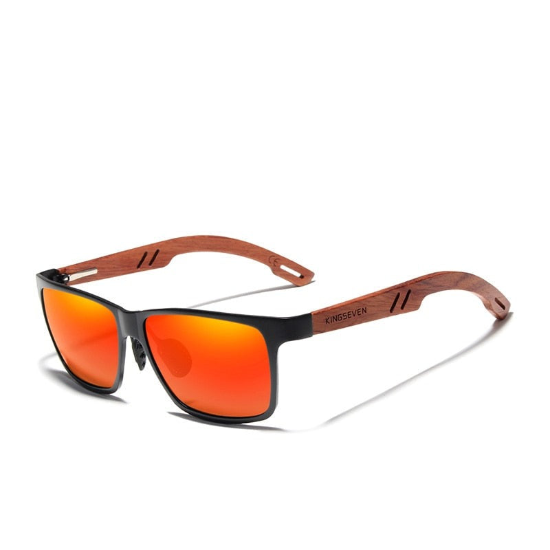 Men's Square 'Toni' Wooden Sunglasses