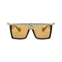 Unisex Vintage Lion Square 'Mafia Boss' Plastic SunGlasses