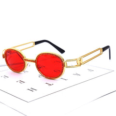 Women's Small Round 'Bling Out' Plastic Sunglasses