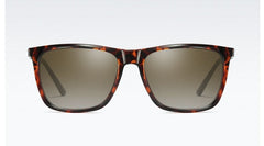 Men's Classic Square Polarized 'Blackout Shades' Plastic Sunglasses