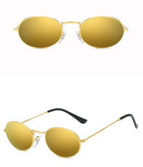 Men's Retro Oval 'Master Dirp ' Metal Sunglasses