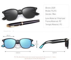 Men's Square Polarized 'Ranilda' Plastic Sunglasses