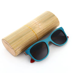 Men's Square Wooden 'Ocean Breeze' Polarized Sunglasses