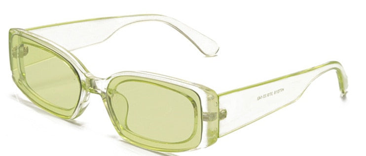 Women's Rectangle 'Avocado' Plastic Sunglasses