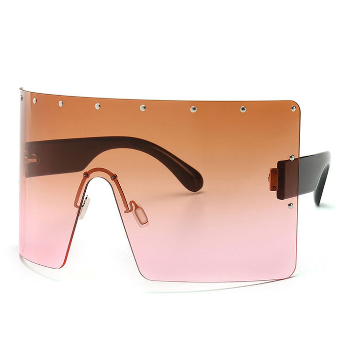 Women's Oversized Square 'Blackout' Plastic Sunglasses