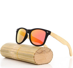 Men's Wooden Bamboo 'Caroline' Wayfarer Sunglasses