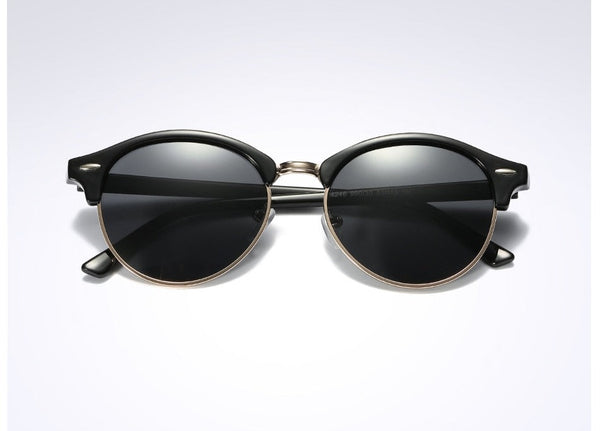 Men's Polarized Round 'Young Gun' Metal Sunglasses