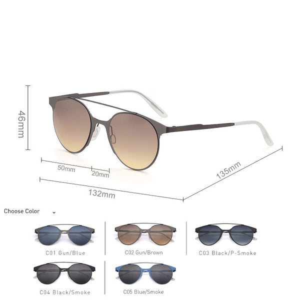 Men's Round Vintage 'Gio' Alloy SunGlasses