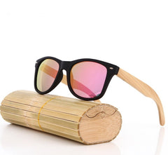 Men's Wooden Bamboo 'Caroline' Wayfarer Sunglasses