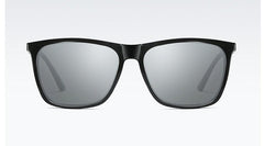 Men's Classic Square Polarized 'Blackout Shades' Plastic Sunglasses