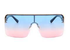 Women's Oversized Square 'Rainbow Dust' Metal Sunglasses