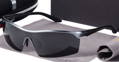 Men's Cycling Semi Rimless  'Speed Liner' Metal Sports Sunglasses