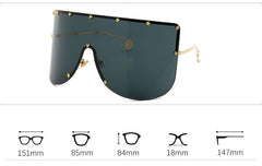 Women's Oversized ' Shield Sunglasses