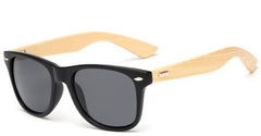 Women's Polarized Square 'Bieblich' Wooden Bamboo Sunglasses