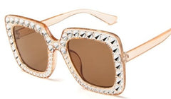 Women's Diamond Square 'La Diva' Plastic Sunglasses