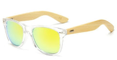 Women's Polarized Square 'Bieblich' Wooden Bamboo Sunglasses