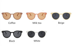 Women's Oversized 'Tan' Round Sunglasses