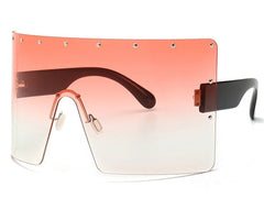 Women's Oversized Square 'Orduha' Plastic Sunglasses