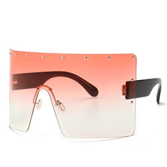 Women's Oversized Square 'Blackout' Plastic Sunglasses