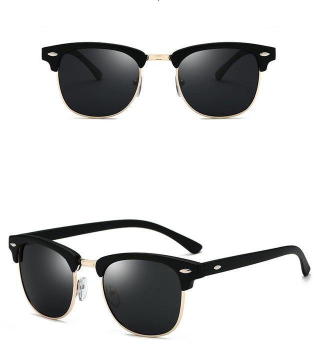Men's Retro Square 'Big Boss' Polarized Sunglasses
