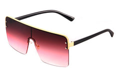 Women's Oversized Square 'Rainbow Dust' Metal Sunglasses