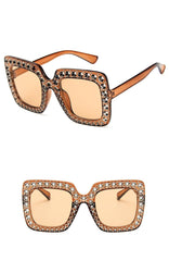 Women's Oversized Square 'Camilla' Plastic Sunglasses